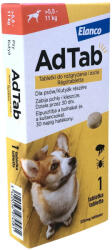AdTab rágótabletta bolha és kullancs ellen 5, 5 kg-11kg közötti kutyáknak , 225 mg