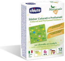 Chicco Natural Stickers illatosított színes tapaszok 12 db - babymax