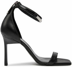 Calvin Klein Sandale Calvin Klein Heel Sandal 90 Metal Bar Lth HW0HW01946 Ck Black BEH