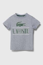 Lacoste gyerek pamut póló szürke, nyomott mintás - szürke 92 - answear - 11 990 Ft