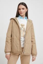 Lauren Ralph Lauren rövid kabát női, bézs, átmeneti - bézs M - answear - 84 990 Ft