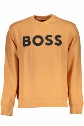 HUGO BOSS Bluza barbati fara fermoar cu croiala Regular fit si imprimeu cu logo portocaliu (FI-50487133WEBASICCREW_4032456)