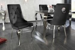 LuxD Design szék Rococo Levia fej fekete / króm