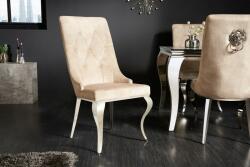 LuxD Design szék Rococo Levia fej tejszínes/ króm