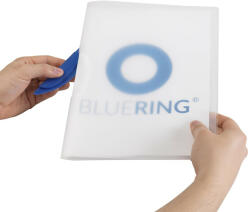 BLUERING Gyorsfűző klip mappa A4, műanyag 30laphoz műanyag klippes Bluering® kék (977.050) - bestoffice