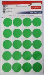 Tanex Etichete autoadezive color, D25 mm, 200 buc/set, Tanex - verde (TX-OFC-132-GR) - officeclass
