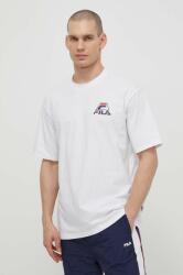 Fila pamut póló Liberec fehér, férfi, nyomott mintás, FAM0670 - fehér XL