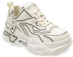 Epica Pantofi casual EPICA albi, 9873, din piele naturala 37