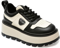 Flavia Passini Pantofi casual FLAVIA PASSINI alb-negru, 1050, din piele naturala 39
