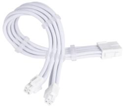 SilverStone Cablu prelungitor Silverstone 8-pini EPS la 8-pini (4+4) EPS12V, 16 AWG, 30cm, cleme incluse, White, SST-PP07E-EPS8W-V2