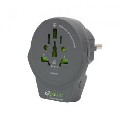 Q2Power 1.100110-TH utazóadapter, World to Europe USB, USB 5V 2.4A, max. 16 A, 250 V - 4000 W teljesítmény (1.100110-TH) - mi-one