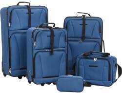  Set de bagaje de călătorie, 5 piese, albastru, material textil (4002829) Valiza