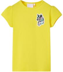  Tricou pentru copii, galben aprins, 116 (10791)