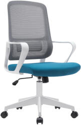  Irodai szék, szürke/petróleumzöld/fehér, SALOMO TYP 1 - smartbutor