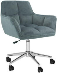 Irodai szék, szürke Velvet anyag/króm, HAGRID NEW - smartbutor