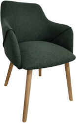  Design szék, zöld/bükk, PETRUS - smartbutor