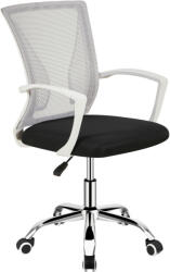 Irodai szék, szürke/fekete/fehér/króm, IZOLDA NEW - smartbutor
