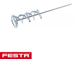 FESTA 35013 hosszú spirálú keverőszár Ø 80 mm, 500 mm, HEX (ragasztó, kiegyenlítő, vakolat) (35013)