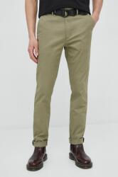 Calvin Klein nadrág férfi, zöld, testhezálló - zöld 32/32 - answear - 45 990 Ft