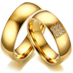 Ékszerkirály Férfi karikagyűrű nemesacélból, arany, 11-es méret (32822603236_2)