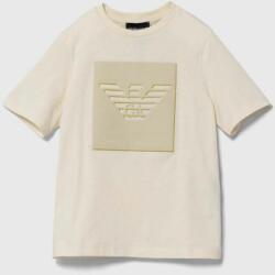 Giorgio Armani gyerek pamut póló bézs, nyomott mintás - bézs 154 - answear - 24 990 Ft