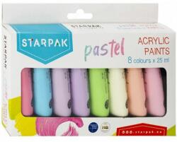 Starpak akrilfesték készlet - 8x25 ml - pasztell színek (IMO-SP-484978)