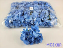 Hortenzia 25v selyemvirág fej 15 cm - Kék