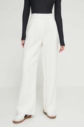 Abercrombie & Fitch nadrág női, bézs, magas derekú széles - bézs 30 - answear - 20 990 Ft