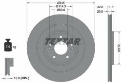 TEXTAR Disc frana TEXTAR PRO 92349403 (92349403)