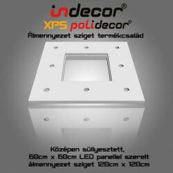 Indecor N-120-LP 120cm négyzet süllyesztett álmennyezet sziget test, LED panel világításhoz (N-120-LP)