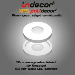 Indecor K-50-FZ 50cm mennyezetre felzárt kör álmennyezet sziget test 18W LED panelhez (K-50-FZ)