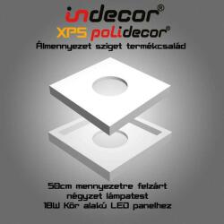 Indecor N-50-FZ 50cm négyzet álmennyezet sziget test 18W LED panelhez (N-50-FZ)