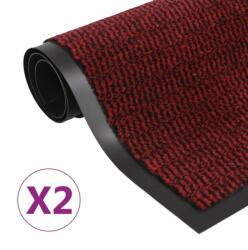 vidaXL 2 db piros négyszögletes szennyfogó szőnyeg 40 x 60 cm (3051603) - shopon