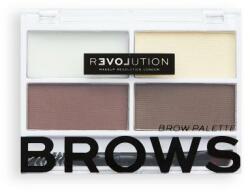 Revolution Beauty Colour Cult Brows szemöldökformázó paletta 3.2 g árnyék Dark