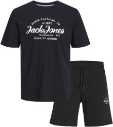 Jack&Jones Férfi szett - póló és rövidnadrág JJFOREST Standard Fit 12256951 Black M