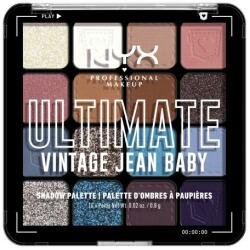 NYX Cosmetics Ultimate szemhéjfesték paletta 13.28 g árnyék 02 Vintage Jean Baby