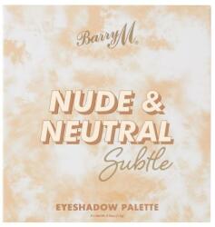 Barry M Nude & Neutral Subtle erősen pigmentált szemhéjfesték paletta 13.5 g