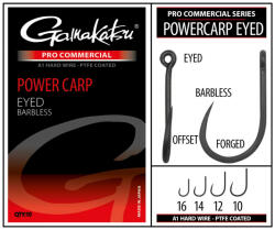 Gamakatsu Coars Pro-C Powercarp Eyed A1 PTFE BL Füles Szakáll Nélküli Horog #14 (185245-1400)