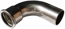 Bänninger 18mm 90°-os KB könyök, INOX (rozsdamentes), SS 304, Hőszivattyús és fűtési rendszerekhez