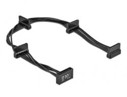 Delock SATA Power 15pin -> 4db SATA Power 15pin M/F tápkábel 0.4m fekete (60395) (60395)