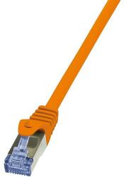 LogiLink CAT6A S/FTP Patch Cable PrimeLine AWG26 PIMF LSZH orange 0, 25m (CQ3018S)