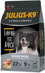 Julius-K9 2x12kg Senior/Light Hypoallergenic, JULIUS-K9, lamb & rice, száraz kutyatáp