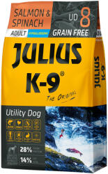 Julius-K9 10kg JULIUS K-9 Adult lazac és spenót száraz kutyatáp