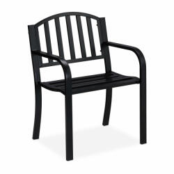 Modern fém kerti szék fekete 82x60x48, 5 cm 10030995