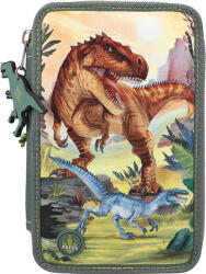 Dino World Trusa cu echipament Dino World, Green, T-Rex și Coelophysis, pe trei niveluri (NW3501600) Penar