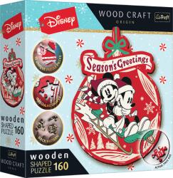 Trefl Trefl, Wood Craft, Mickey si Minnie Mouse, puzzle din lemn, 160 piese