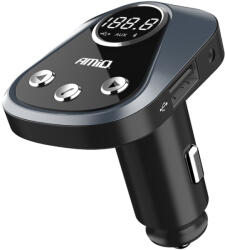 AMiO Modulator FM Bluetooth, USB 2.4A, AUX IN cu aplicatie pentru localizare vehicul (AM02252)