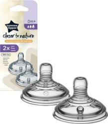 Tommee Tippee Set 2 Tetine Tommee Tippee Closer to Nature, cu flux variabil