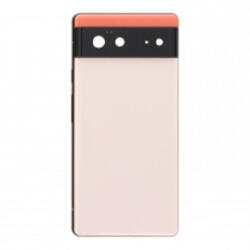  Google Pixel 6 középső keret, akkufedél (hátlap) és kamera lencse, korall (gyári)