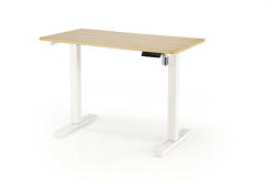 Halmar B53 íróasztal állítható magassággal, arany tölgy / fehér - smartbutor